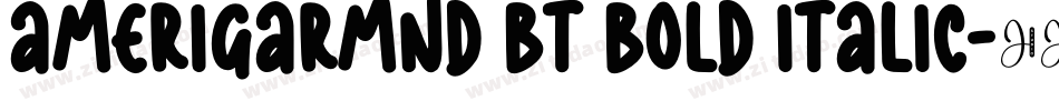 AmeriGarmnd BT Bold Italic字体转换